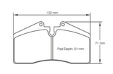 Pagid Racing Front Brake Pad Set No. 1204 for Porsche 964/993/944/968/928