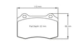 Pagid Racing Rear Brake Pad Set No. 1408