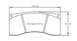 Pagid Racing Rear Brake Pad Set No. 1674 for Porsche 993/996/997/991/992