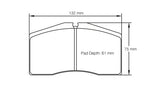 Pagid Racing Front Brake Pad Set No. 1842 for Porsche 964/993/968/928
