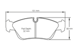 Competition Motorsport Pagid Racing Front Racing Brake Pads No. 2180