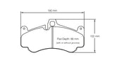 Pagid Racing Front Brake Pad Set No. 2707 for Porsche 987/996/997/Carrera GT