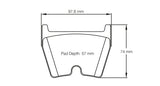 Pagid Racing Front Brake Pad Set No. 2931