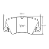 Pagid Racing Front Brake Pad Set No. 4580 RSC1