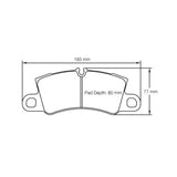 Pagid Racing Rear Brake Pad Set No. 4581 RSC1