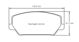 Competition Motorsport Pagid Racing Front Racing Brake Pads No. 7034