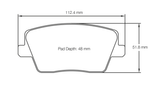 Competition Motorsport Pagid Racing Rear Racing Brake Pads No. 7035