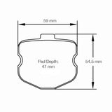 Pagid Racing Front Brake Pad Set No. 8240