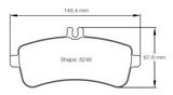 Pagid Racing Rear Brake Pad Set No. 8246