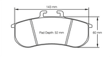 Pagid Racing Front Brake Pad Set No. 8197