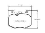 Pagid Racing Front Brake Pad Set No. 8275 for BMW G20/G22 and Toyota Supra