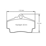 Pagid Racing Rear Brake Pad Set No. 2406 for Porsche 993/986/987/981/718/996/Cayenne