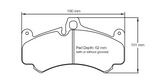 Pagid Racing No. 8003 Front Brake Pad Set for Porsche 997