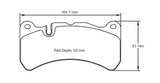 Pagid Racing Front Brake Pad Set No. 8005