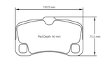 Pagid Racing No. 8006 Rear Brake Pads for Porsche 997