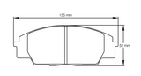 Pagid Racing Front Brake Pad Set No. 8010 for Honda/Acura Civic Type R/S2000/RSX/S2000 (AP1 & AP2)