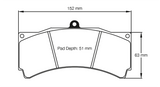 Pagid Racing Front Brake Pad Set No. 8018