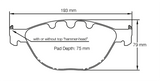Pagid Racing Front Brake Pad Set No. 8019 for BMW/Jaguar M5/M6
