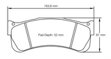 Pagid Racing No. 8038 Front Brake Pad Set for Porsche 997