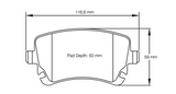 Pagid Racing Rear Brake Pad Set No. 8039 for Audi A4 & A5 & A6 & A7/A8 D3