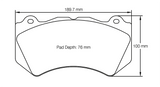 Pagid Racing Front Brake Pad Set No. 8083