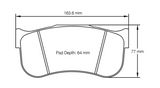 Pagid Racing Front Brake Pad Set No. 8101 RSL1 for Porsche 991