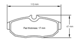 Pagid Racing Rear Brake Pad Set No. 8113