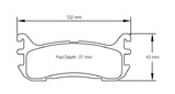 Pagid Racing Rear Brake Pad Set No. 8129
