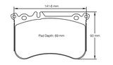Pagid Racing Front Brake Pad Set No. 8188 for Mercedes A 45 AMG (W176)/CLA 45 AMG
