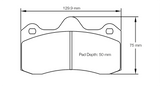 Pagid Racing Rear Brake Pad Set No. 8214 for Lotus/AP Racing Evora 3.5/Evora 3.5 S (supercharged)