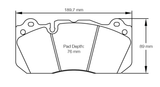 Pagid Racing Front Brake Pad Set No. 8239
