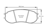 Pagid Racing Front Brake Pad Set No. 8241 RST1 for Porsche 991