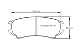 Pagid Racing Rear Brake Pad Set No. 8242 for Porsche 991