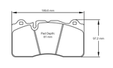 Pagid Racing Front Brake Pad Set No. 8253