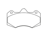 Pagid Racing Front Brake Pad Set No. 8261 for McLaren/AP Racing 570S GT4 race car (wider front caliper)/CP3215 D42