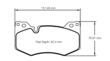 Competition Motorsport Pagid Racing Front Racing Brake Pads No. 8278