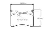 Pagid Racing Rear Brake Pad Set No. 8284 for McLaren 720S/600LT