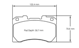 Pagid Racing Front Brake Pad Set No. 8299 for Toyota GR Corolla/Yaris