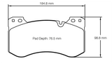 Pagid Racing Front Brake Pad Set No. 8302 for BMW M3 (G80)/M4 (G82)