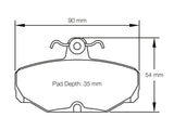 Pagid Racing Rear Brake Pads for Caterham Seven Range