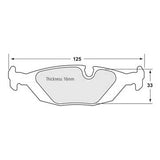 Performance Friction PFC Rear Brake Pad Set 0279