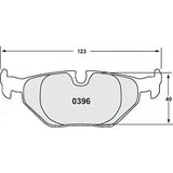 Performance Friction PFC Rear Brake Pad Set 0396 product image 2