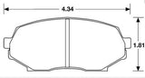 Competition Motorsport Performance Friction PFC Front Racing Brake Pads 0525 front