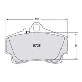 Performance Friction PFC Rear Brake Pad Set 0738 for Porsche 986/987/981/718/996/997/Cayenne product image 2