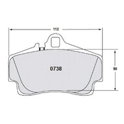 Performance Friction PFC Rear Brake Pad Set 0738 for Porsche 986/987/981/718/996/997/Cayenne product image 2