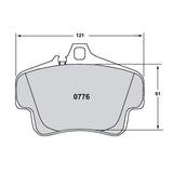 Competition Motorsport Performance Friction PFC Front/rear Racing Brake Pads 0776.xx.17.44 For Porsche 986/987/996/997/carrer