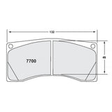 Performance Friction PFC Rear Brake Pad Set 7700
