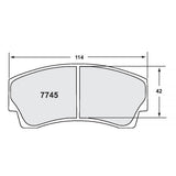 Competition Motorsport Performance Friction PFC Racing Brake Pads 7745.xx.16.44