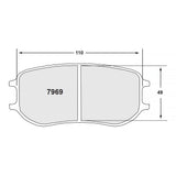 Performance Friction PFC Rear Brake Pad Set 7969 for Porsche 911/981/991 product image 2
