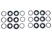 Six-piston brake caliper seal kit for a pair of calipers
